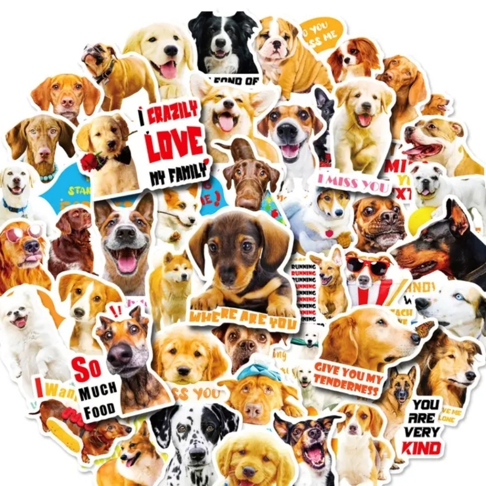 NWT! 50pc Dog Animal Lover Meme Funny Stickers NEW